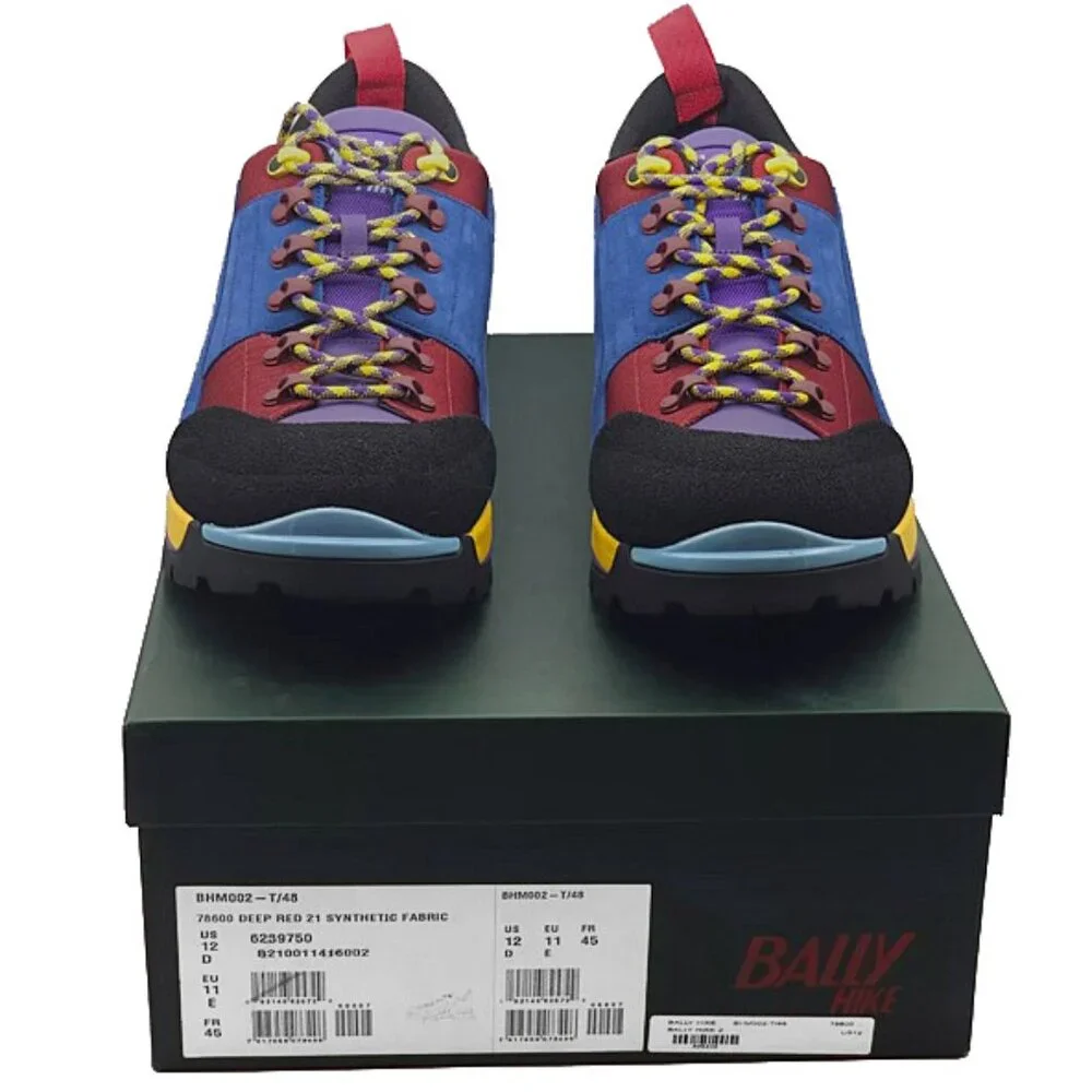NEW $795 Bally Hike 2 Hiking Boots Shoes! Sporty Colors Vibram Sole Swiss Made